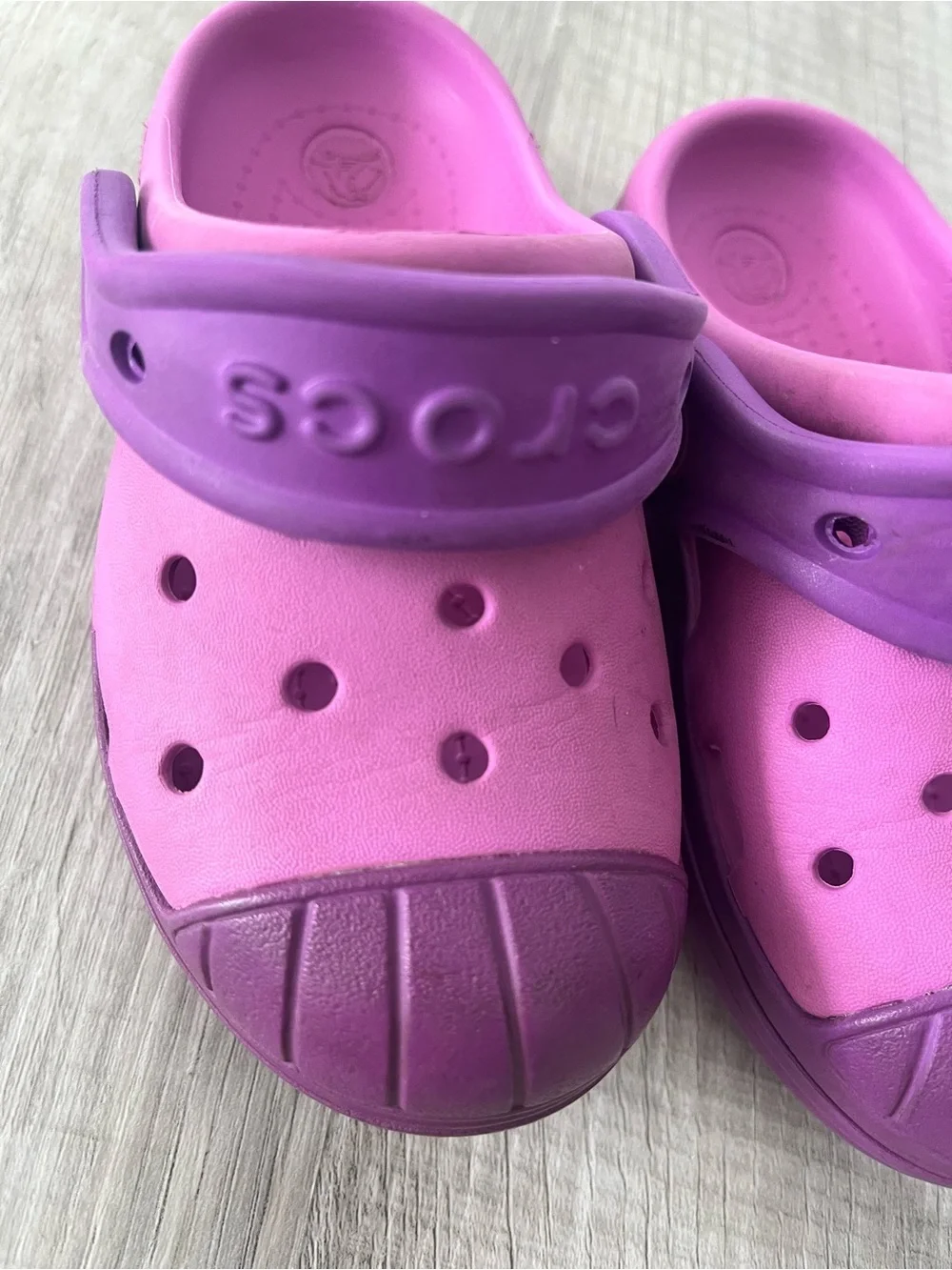 Crocs Bump It Clog Baby Toddler Kids Girls Size C7 Purple Pink Clog Summer